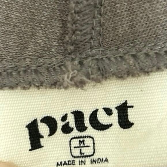 Pact Airplane Cardigan Organic Cotton Open Front Drapey Pocket Sweater M/L Brown - Picture 11 of 14